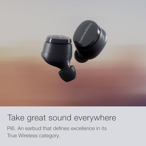 Bowers & Wilkins Pi6 Wireless Earbuds Glacier Blue: Bespoke Active Noise Cancelling with 12mm Drivers & 15-Min Quick Cha
