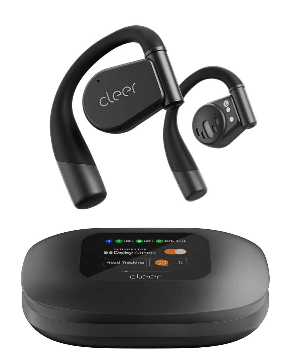 Cleer ARC 3 Open Ear Headphones - Dolby Audio, Bluetooth 5.4, Long Battery Life, Comfort Fit, Black ClimatePartner Certi