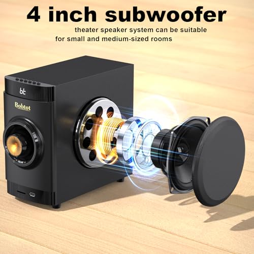 Small Subwoofer Home Theater for TV Surround System Wired Speakers Amplifier
| Built-in Receiver 5 Wired Speakers Home
